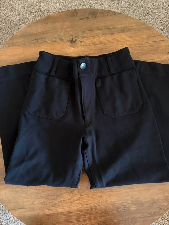 Maeve Pants - Maeve Black High-Waist Wide Leg Pants